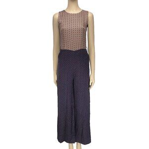💥 2/30$💥Jumpsuit Royal Ivy Regatta Geometric pattern Two tone Quality satin XS